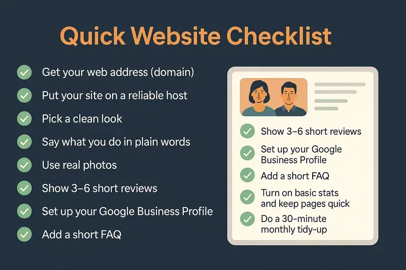 10-Schritte Website-Checkliste Illustration