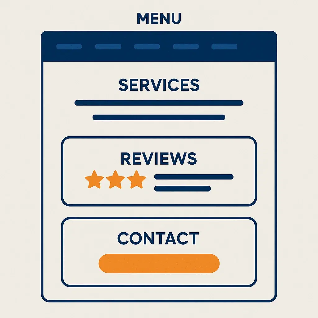 Website-Layout und Funktionen-Checkliste Illustration