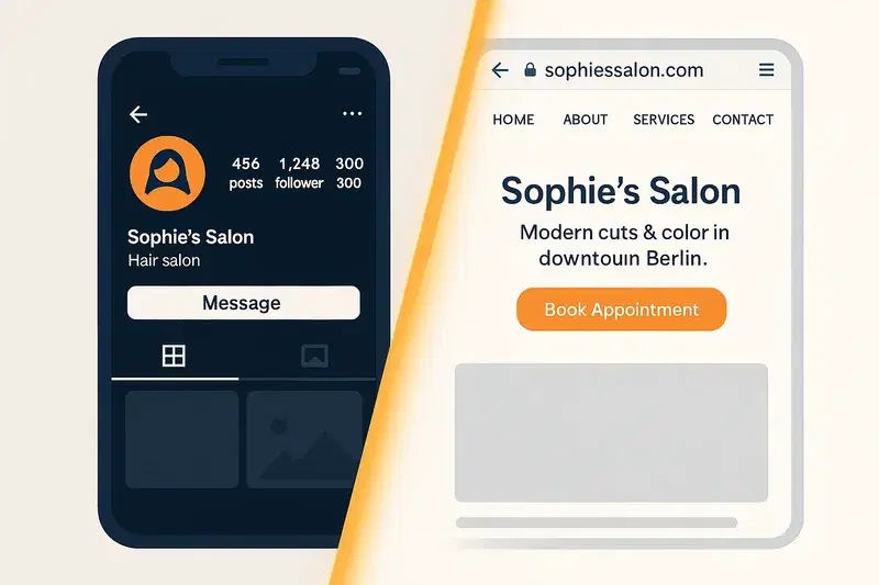 Professionelle Blog-Website zeigt Glaubwürdigkeit