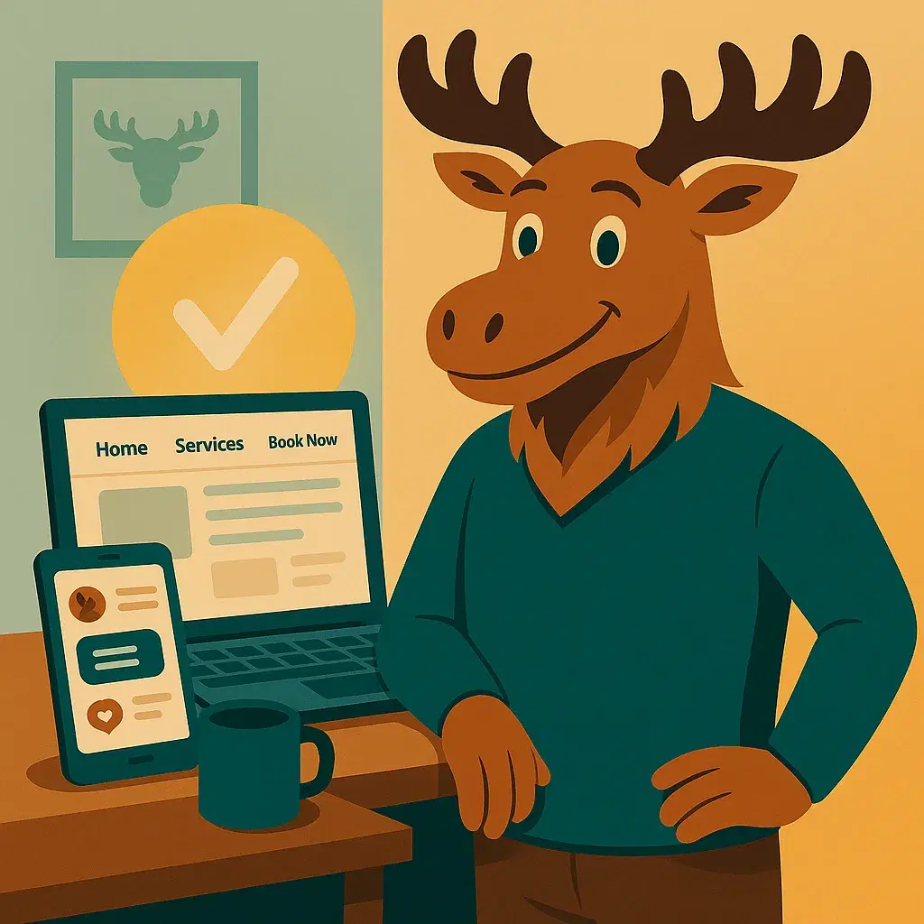 Glücklicher Moose feiert Erfolg